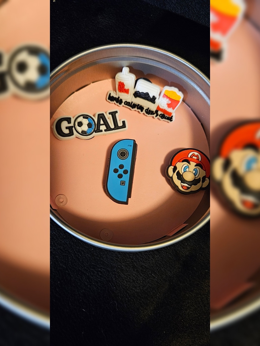 Assorted Game & Snack Charms - Blue Joy-Con, Mario, Goal